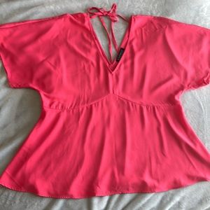 Eloquii Barbie Pink Dolman Sleeve Empire Waist Top 18/20